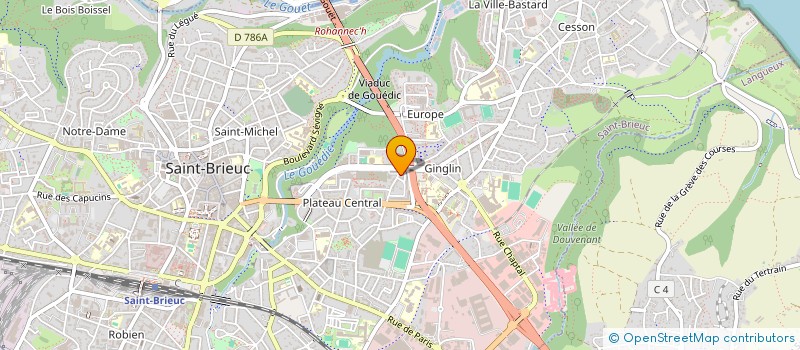 localisation de l'entreprise COMITE DEPARTEMENTAL DES COTES D ARMOR DE FULL CONTACT à SAINT-BRIEUC