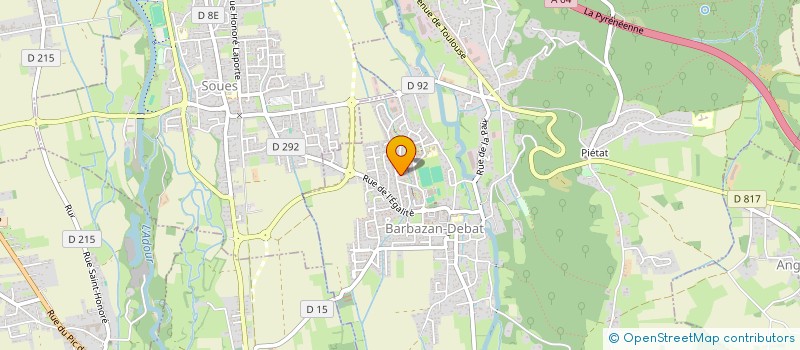 localisation de l'entreprise COMITE DEPARTEMENTAL DES HAUTES PYRENEES DE SAVATE BOXE FRANCAISE ET DISCIPLINES ASSOCIEES  BARBAZAN-DEBAT