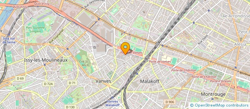 localisation de l'entreprise COMITE DEPARTEMENTAL DES HAUTS DE SEINE DE SQUASH  VANVES