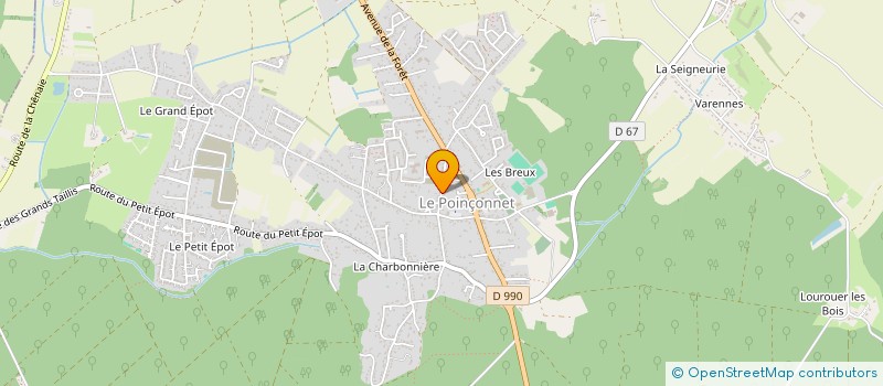 localisation de l'entreprise COMITE DEPARTEMENTAL DES MEDAILLES DE LA JEUNESSE, DES SPORTS ET DE L'ENGAGEMENT ASSOCIATIF DE L'INDRE à LE POINCONNET