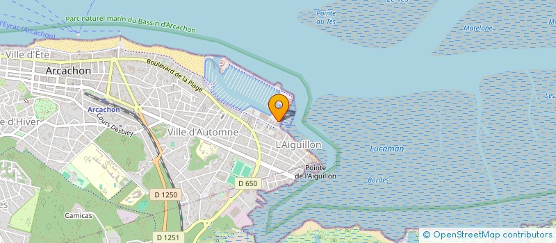 localisation de l'entreprise COMITE DEPARTEMENTAL DES PECHES MARITIMES ET ELEVAGES MARINS DE GIRONDE  ARCACHON