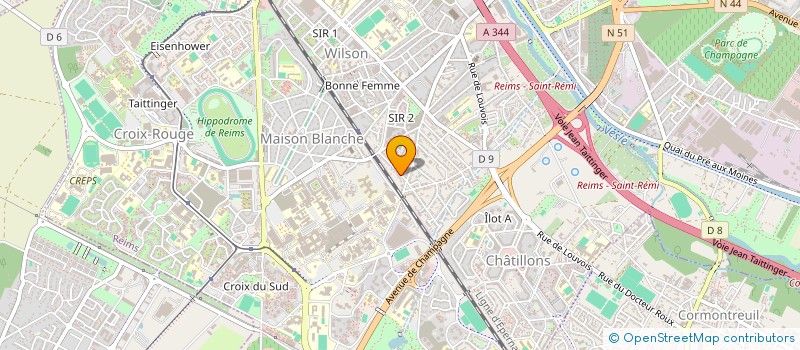 localisation de l'entreprise COMITE DEPARTEMENTAL DES SECOURISTES FRANCAIS - CROIX BLANCHE DE LA MARNE  REIMS