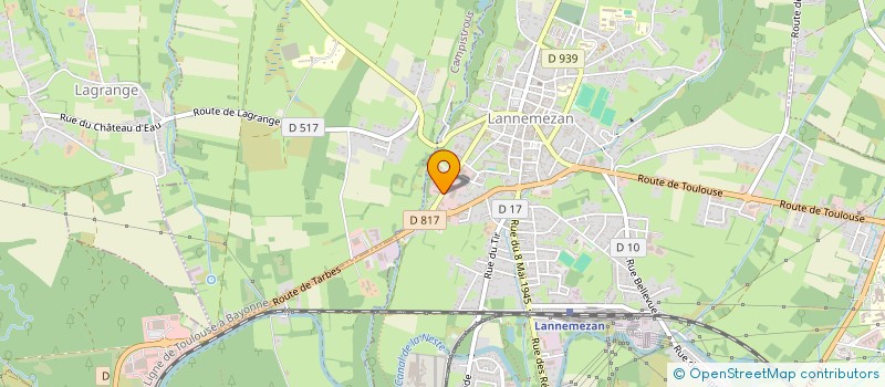 localisation de l'entreprise COMITE DEPARTEMENTAL DES SECOURISTES FRANCAIS CROIX BLANCHE DES HAUTES-PYRENEES  LANNEMEZAN