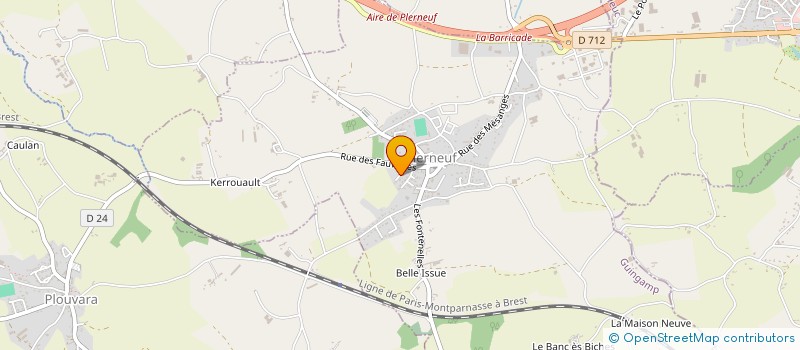 localisation de l'entreprise COMITE DEPARTEMENTAL DES SPORTS DE GLACE DES COTES D'ARMOR  PLERNEUF