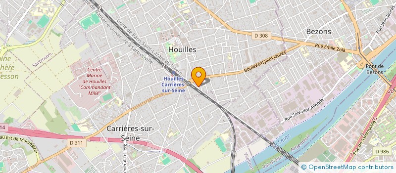 localisation de l'entreprise COMITE DEPARTEMENTAL DES YVELINES CD 78  HOUILLES