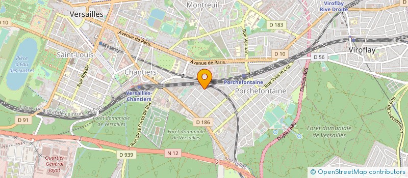 localisation de l'entreprise COMITE DEPARTEMENTAL DES YVELINES RUGBY à VERSAILLES