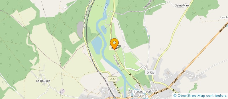 localisation de l'entreprise COMITE DEPARTEMENTAL DU CHER DE PETANQUE ET JEU PROVENCAL  CHATEAUNEUF-SUR-CHER