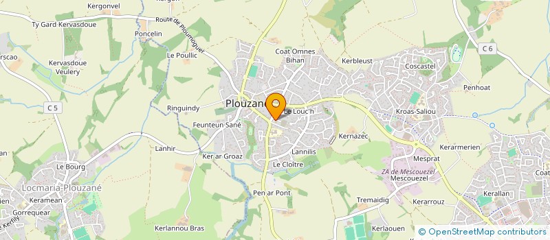 localisation de l'entreprise  COMITE DEPARTEMENTAL DU FINISTERE DE LA FEDERATION FRANCAISE DE DANSE  PLOUGASTEL-DAOULAS