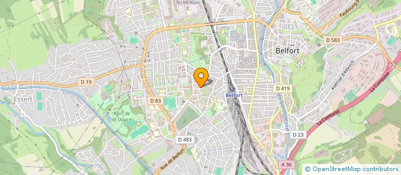 localisation de l'entreprise COMITE DEPARTEMENTAL DU JEU D ECHECS à BELFORT