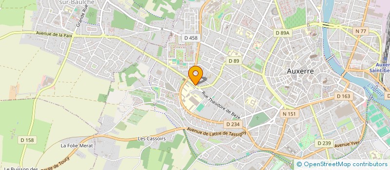 localisation de l'entreprise COMITE DEPARTEMENTAL DU JEU D'ECHECS DE L'YONNE à AUXERRE