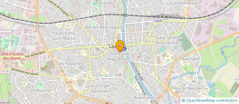 localisation de l'entreprise COMITE DEPARTEMENTAL DU JUDO DE MAYENNE à LAVAL