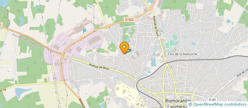 localisation de l'entreprise COMITE DEPARTEMENTAL DU LOIR ET CHER DE LA FEDERATION FRANCAISE DE LA MONTAGNE ET DE L'ESCALADE  ROMORANTIN-LANTHENAY