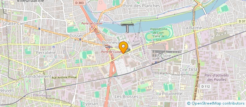 localisation de l'entreprise COMITE DEPARTEMENTAL DU SPORT D'ENTREPRISE 69 - RHONE - METROPOLE DE LYON  VILLEURBANNE