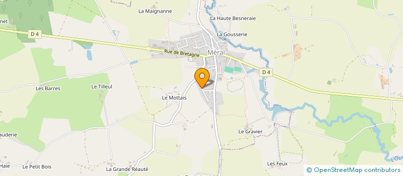 localisation de l'entreprise COMITE DEPARTEMENTAL DU SPORT EN MILIEU RURAL DE MAYENNE  MERAL