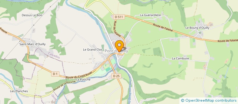 localisation de l'entreprise COMITE DEPARTEMENTAL DU SPORT EN MILIEU RURAL DU CALVADOS (CDSMR 14)  PONT-D'OUILLY