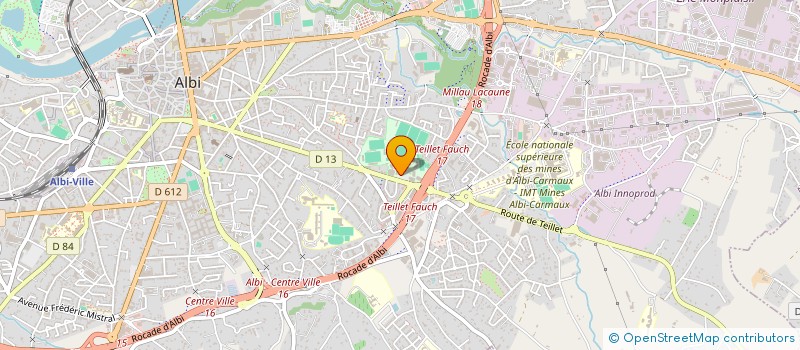 localisation de l'entreprise COMITE DEPARTEMENTAL DU TARN DE LUTTE OLYMPIQUE ET DISCIPLINES ASSOCIEES à ALBI