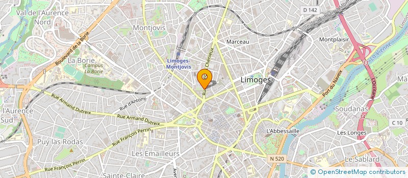 localisation de l'entreprise COMITE DEPARTEMENTAL DU TOURISME à LIMOGES