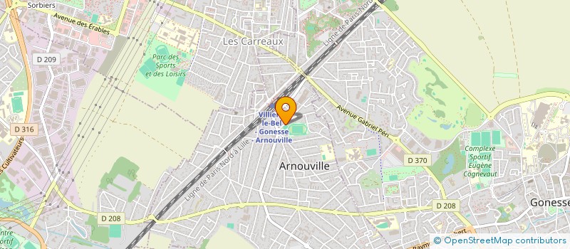 localisation de l'entreprise COMITE DEPARTEMENTAL DU VAL D'OISE DE PETANQUE ET JEU PROVENCAL  ARNOUVILLE