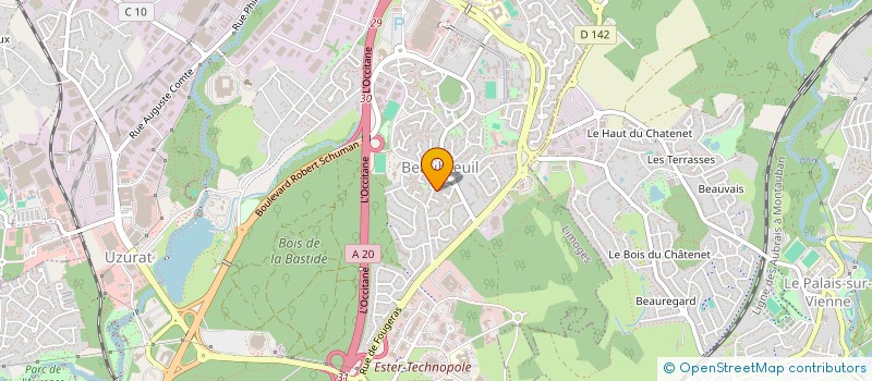 localisation de l'entreprise COMITE DEPARTEMENTAL E.P.M.M. SPORTS POUR TOUS HAUTE-VIENNE à LIMOGES