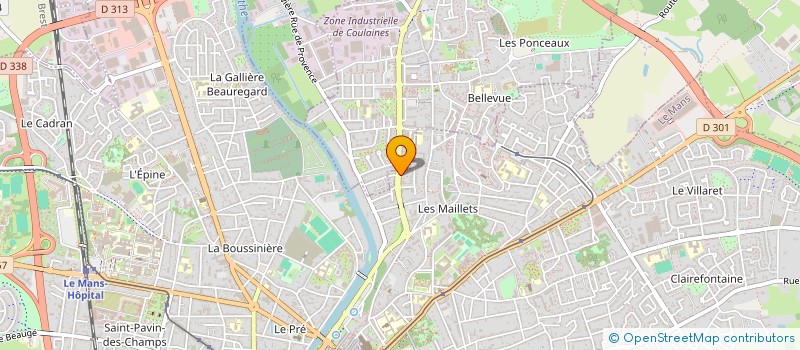 localisation de l'entreprise COMITE DEPARTEMENTAL EPGV DE LA SARTHE à LE MANS