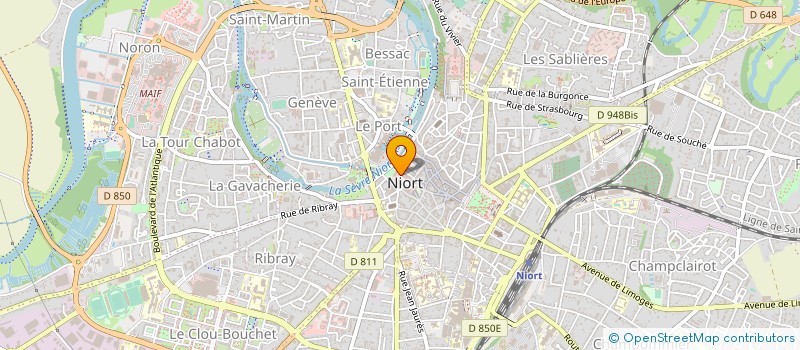 localisation de l'entreprise COMITE DEPARTEMENTAL ESCRIME DEUX SEVRES  NIORT