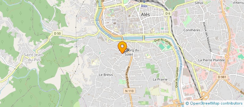 localisation de l'entreprise COMITE DEPARTEMENTAL GARD DE LA FEDERATION FRANCAISE DE DANSE - (FFD CD 30)  ALES