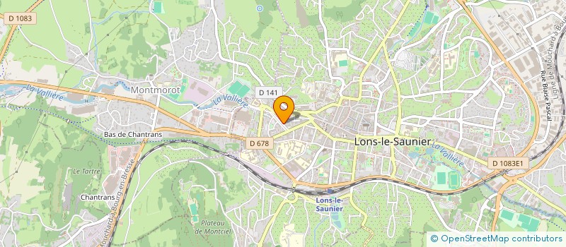 localisation de l'entreprise COMITE DEPARTEMENTAL GYMNASTIQUE VOLONTA à LONS-LE-SAUNIER