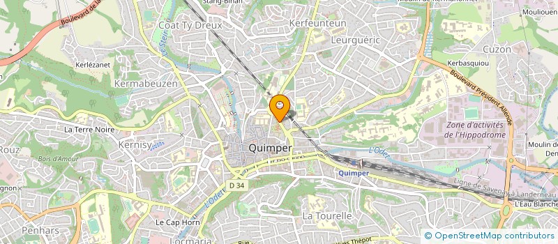 localisation de l'entreprise COMITE DEPARTEMENTAL JEUNESSE PLEIN AIR à QUIMPER