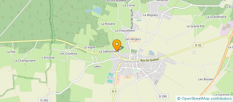 localisation de l'entreprise COMITE DEPARTEMENTAL JUDO à TOUROUVRE AU PERCHE