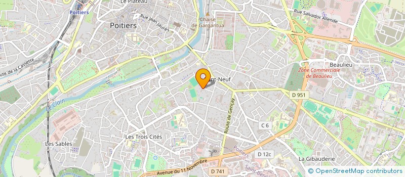 localisation de l'entreprise COMITE DEPARTEMENTAL LA JEUNESSE AU PLEIN AIR DE LA VIENNE  POITIERS