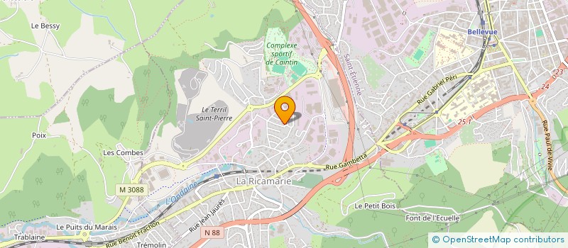 localisation de l'entreprise COMITE DEPARTEMENTAL LOIRE D'ETUDES ET DE SPORTS SOUS-MARINS  SAINT-ETIENNE