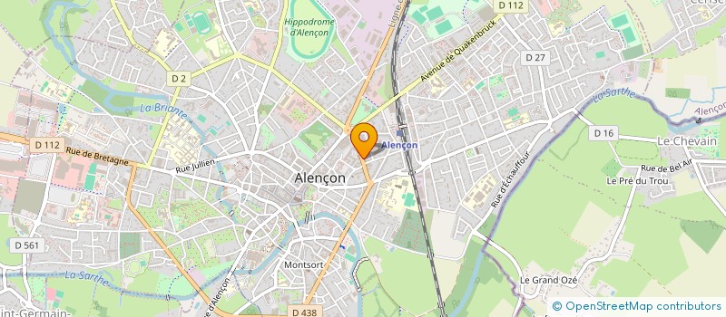 localisation de l'entreprise COMITE DEPARTEMENTAL MOUVEMENT DE LA PAIX DE L'ORNE à ALENCON