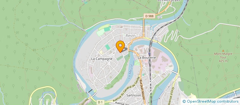 localisation de l'entreprise COMITE DEPARTEMENTAL RUGBY DES ARDENNES  VOUZIERS