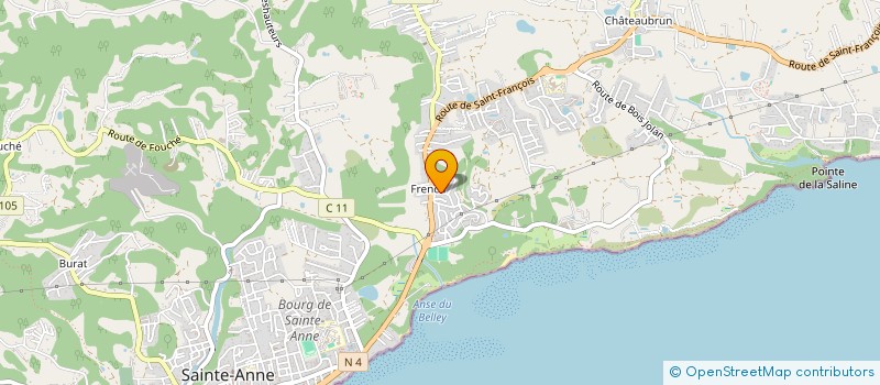 localisation de l'entreprise COMITE DEPARTEMENTAL SECOURISTES FRANCAIS CROIX BLANCHE DE GUADELOUPE à SAINTE-ANNE
