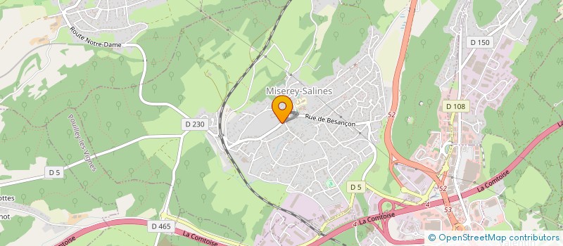 localisation de l'entreprise COMITE DEPARTEMENTAL SPELEOLOGIE DOUBS  MISEREY SALINES