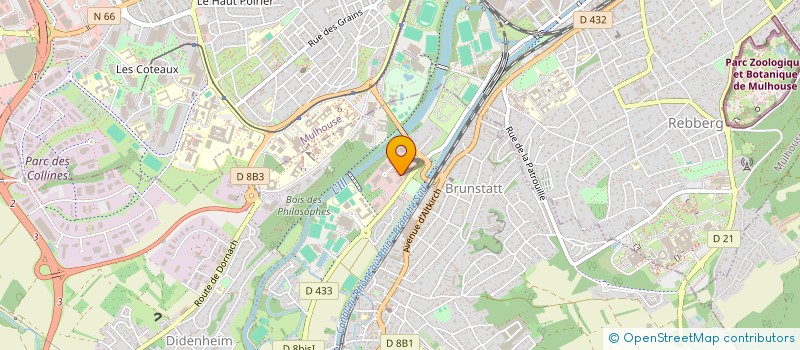 localisation de l'entreprise COMITE DEPARTEMENTAL SPORT POUR TOUS DU HAUT-RHIN  BRUNSTATT-DIDENHEIM