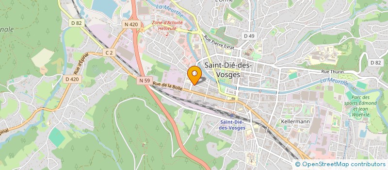 localisation de l'entreprise COMITE DEPARTEMENTAL SPORTS POUR TOUS 88  SAINT-DIE-DES-VOSGES