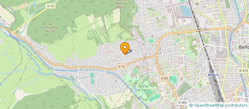 localisation de l'entreprise COMITE DEPARTEMENTAL SPORTS POUR TOUS DU TERRITOIRE DE BELFORT à ESSERT