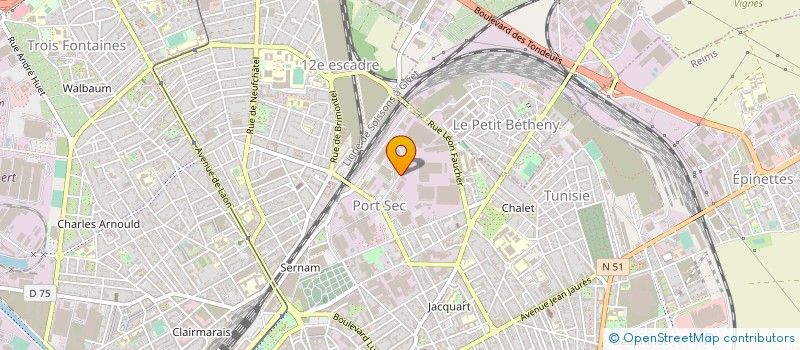 localisation de l'entreprise COMITE DEPARTEMENTAL SPORTS POUR TOUS MARNE  REIMS