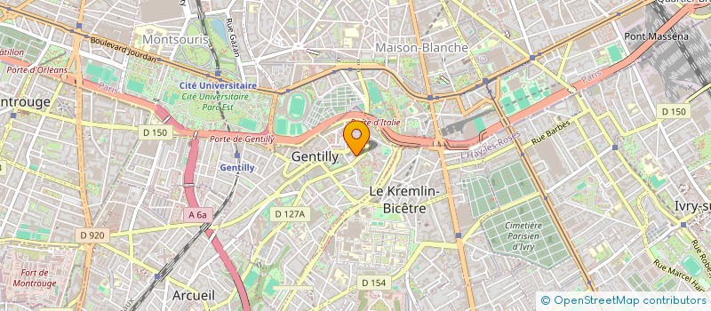 localisation de l'entreprise COMITE DEPARTEMENTAL TENNIS TABLE à GENTILLY