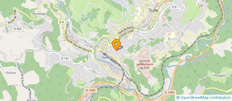 localisation de l'entreprise COMITE DEPARTEMENTAL UFOLEP 19  TULLE