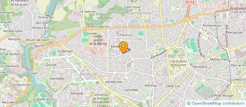 localisation de l'entreprise COMITE DEPARTEMENTAL UFOLEP 29 à BREST