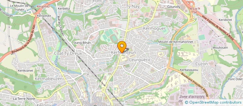 localisation de l'entreprise COMITE DEPARTEMENTAL UGSEL FINISTERE à QUIMPER