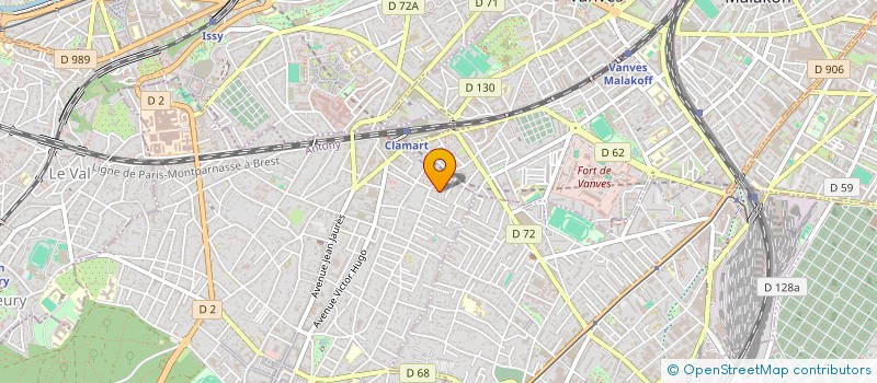 localisation de l'entreprise COMITE DEPARTEMENTALE DE KICK BOXING DES HAUTS DE SEINE à CLAMART