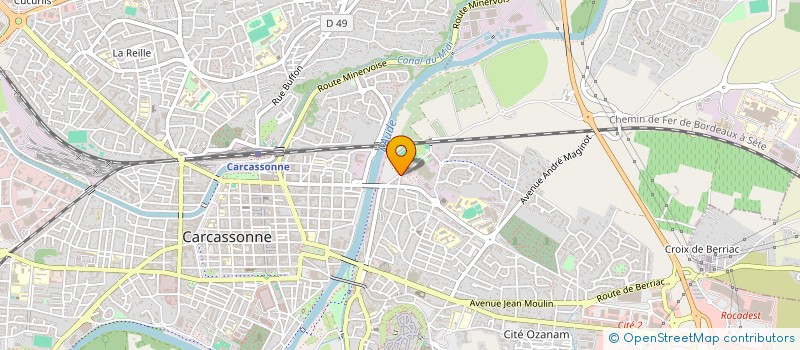 localisation de l'entreprise COMITE DEPARTEMENTALE DE L'AUDE DE LUTTE à CARCASSONNE