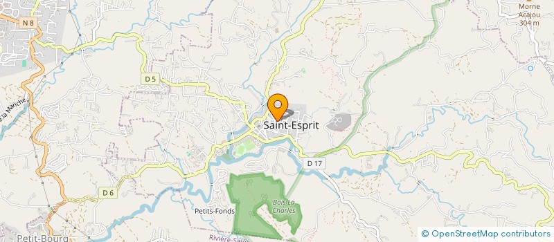 localisation de l'entreprise COMITE DEPARTEMENTALE DES SECOURISTES FRANCAIS CROIX BLANCHE DE MARTINIQUE  SAINT-ESPRIT