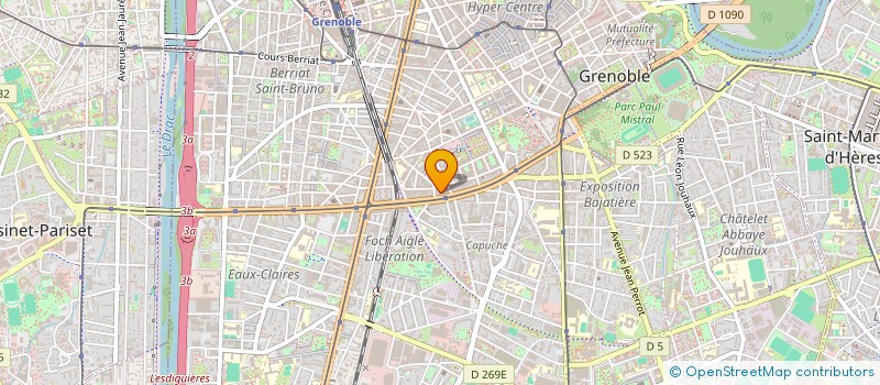 localisation de l'entreprise COMITE DEPARTEMT DE PARACHUTISME ISERE  SAINT-ETIENNE-DE-SAINT-GEOIRS