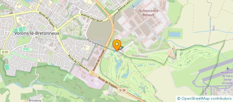 localisation de l'entreprise COMITE DEPT DE GOLF DES YVELINES  MAGNY-LES-HAMEAUX