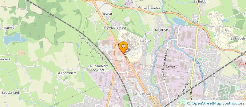 localisation de l'entreprise COMITE DEPT DEFENSE CONTRE TUBERCULOSE à VIRIAT