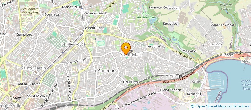 localisation de l'entreprise COMITE DEPT HOCKEY GAZON ET EN SALLE à BREST